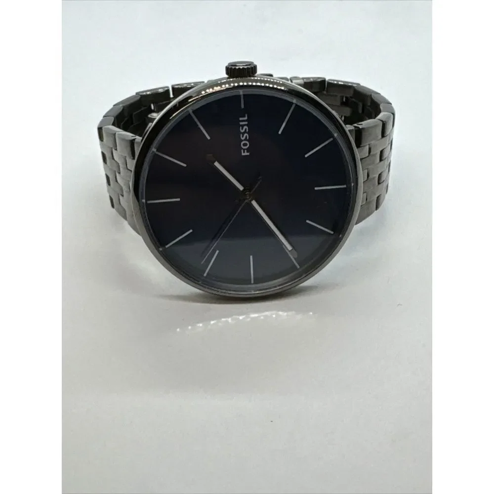 Fossil Hutton BQ2441 Men's Black Stainless Steel Analog Dial Quartz Watch JNA356